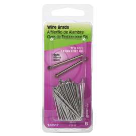 Hillman 17 Ga. X 1-1/2 in. L Bright Steel Brad Nails 1 pk 1.75 oz
