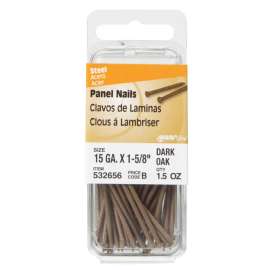 Hillman 1-5/8 in. Panel Dark Oak Steel Nail Large Head