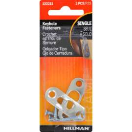 Hillman AnchorWire Steel-Plated Gold Keyhole Picture Hanger 20 lb 2 pk