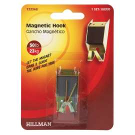 Hillman AnchorWire Brass-Plated Magnetic Picture Hanger 50 lb 1 pk