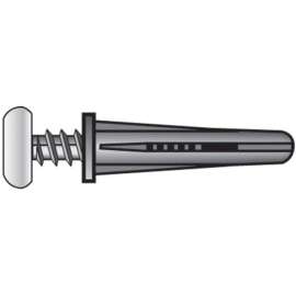 Hillman .190 in. D X 1 in. L Plastic Flat Head Conical Anchor 4 pk