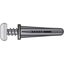 Hillman .190 in. D X 1 in. L Plastic Flat Head Conical Anchor 4 pk