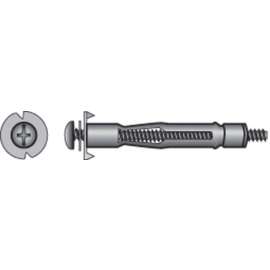 Hillman 1/8 in. D X 1/8 X-Short in. L Metal Pan Head Hollow Wall Anchors 20 pk