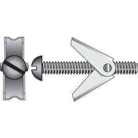 Hillman 1/8 in. D X 4 in. L Round Steel Toggle Bolt 2 pk
