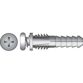 Hillman 0.164 in. D X 1-1/4 in. L Plastic Ribbed Head Ribbed Anchor 25 pk