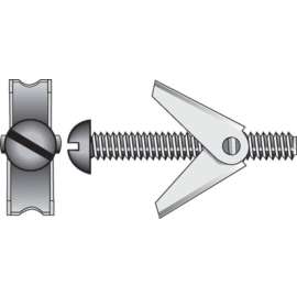 Hillman 3/16 in. D X 3 in. L Round Steel Toggle Bolt 2 pk
