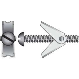 Hillman 1/4 in. D X 3 in. L Round Steel Toggle Bolt 6 pk