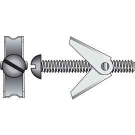 Hillman 1/4 in. D X 4 in. L Round Steel Toggle Bolt 5 pk