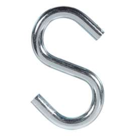 Hampton Medium Zinc-Plated Silver Steel 2.75 in. L S-Hook 160 lb 1 pk