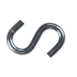 Hampton Small Zinc-Plated Silver Steel 2.5 in. L S-Hook 250 lb 1 pk