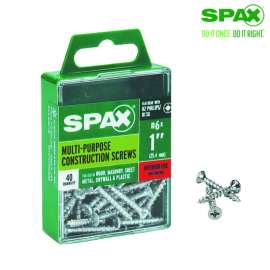Spax No. 6 Label X 1 in. L Phillips/Square Flat Head Multi-Purpose Screws 40 pk