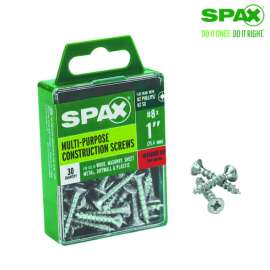 Spax No. 8 Label X 1 in. L Phillips/Square Flat Head Multi-Purpose Screws 30 pk
