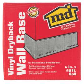 M-D 4 in. H X 60 ft. L Prefinished Black Vinyl Wall Base