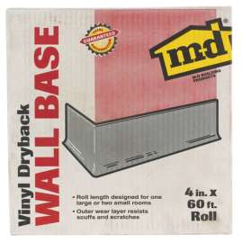 M-D 4 in. H X 1/8 in. L Prefinished Brown Vinyl Wall Base