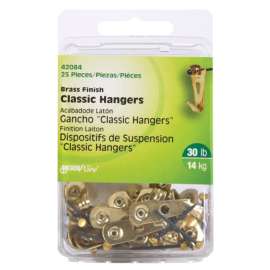 Hillman AnchorWire Brass-Plated Classic Picture Hanger 30 lb 25 pk