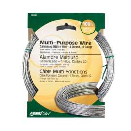 Hillman 100 ft. L Galvanized Steel 20 Ga. Wire