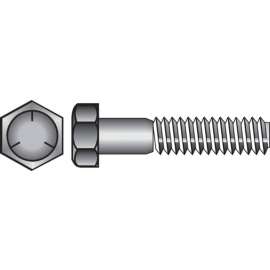 Hillman 1 in. D X 3 in. L Heat Treated Zinc Steel Hex Head Cap Screw 10 pk