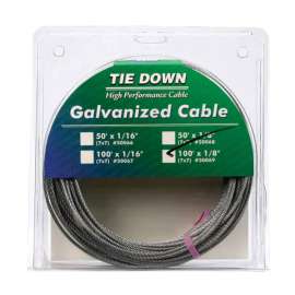 Tie Down Engineering Galvanized Galvanized Steel 1/8 in. D X 100 ft. L Aircraft Cable