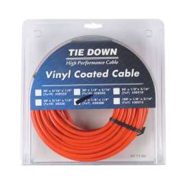 Tie Down Engineering Vinyl Coated Galvanized Steel 1/8 in. D X 50 ft. L Aircraft Cable