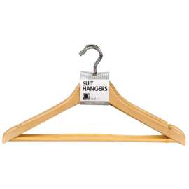Whitmor 1 in. H X 17.4 in. W X 9.2 in. L Wood Brown Suit Hanger 5 pk