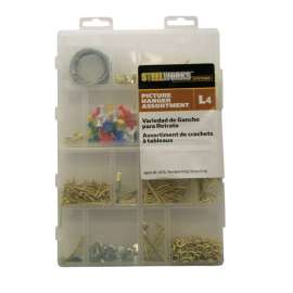Hillman STEELWORKS L4 Brass-Plated Assorted Picture Hanging Set 10 lb 1 pk