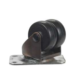 Shepherd Hardware 2 in. D Swivel Soft Rubber Dual Wheel Caster 160 lb 1 pk