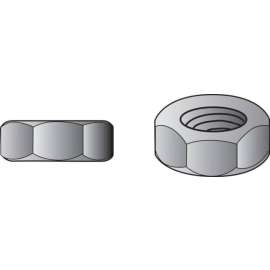 Hillman 1 in. Zinc Dichromate Steel USS Hex Nut 10 pk