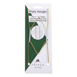 Tripar 7 to 10 in. Brass Bent Curves Plate Hanger