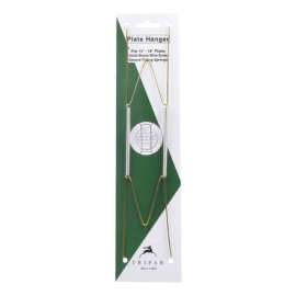 Tripar 14 to 18 in. Brass Bent Curves Plate Hanger
