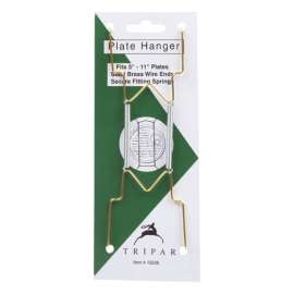 Tripar 5 to 11 in. Brass Bent Curves Plate Hanger