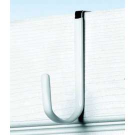 Spectrum 4.75 in. L White Steel Medium Over the Door Hook 1 pk