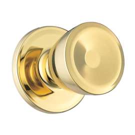 Weiser Beverly Polished Brass Passage Lockset 1-3/4 in.