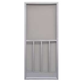 Precision 79-3/4 in. H X 35-1/4 in. W Promo Gray Steel Screen Door