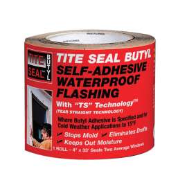 Tite Seal 4 in. W X 33 ft. L Steel Flashing Butyl White