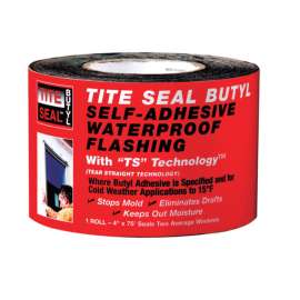Tite Seal 4 in. W X 75 ft. L Steel Flashing Butyl White