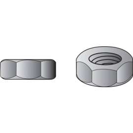 Hillman 7/8-9 in. Zinc-Plated Steel USS Hex Nut 132 pk