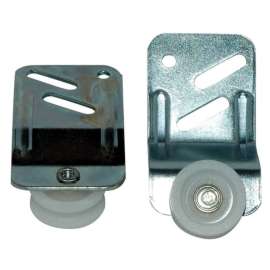 Barton Kramer Mill Silver Steel By-Pass Door Hardware Set 2 pk