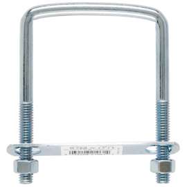 Hampton 3/8 in. X 3 in. W X 4 in. L Coarse Zinc-Plated Steel Square Bend U Bolt