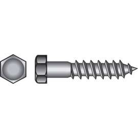 Hillman 1/4 in. X 6 in. L Hex Hot Dipped Galvanized Steel Lag Screw 100 pk