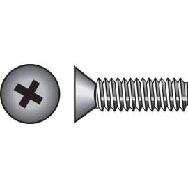 Hillman No. 8-32 X 1 in. L Phillips Flat Head Stainless Steel Machine Screws 100 pk