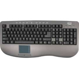 Adesso AKB-430UG Win-Touch Pro Desktop Keyboard with Glidepoint Touchpad, USB, 107 Keys, Graphite