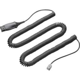 Poly Plantronics 72442-41 Audio Cable Adapter, Phone Cable, First End: 1 x Quick Disconnect Phone, Second End: 1 x Phone, Male