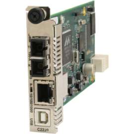 Transition Networks C3210-1040 Media Converter, 1 x Network (RJ-45), 10/100/1000Base-T, 1 x Expansion Slots, 1 x SFP Slots