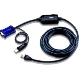 Aten Technologies ATEN KVM Cable, 15 ft KVM Cable for Keyboard/Mouse, KVM Switch, First End: 1 x RJ-45 Network, Female, Second End: 1 x USB Type A