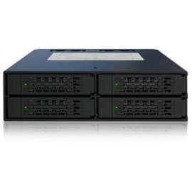 Cremax Icy Dock MB994SP-4S Drive Bay Adapter Serial ATA, Serial Attached SCSI (SAS), Serial ATA Host Interface Internal, Matte Black, 4 x Total Bay, 4 x 2.5" Bay