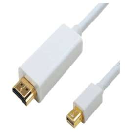 4XEM 15 FT Mini DisplayPort Male To HDMI Cable, 15 ft HDMI/Mini DisplayPort A/V Cable for Audio/Video Device, Monitor, Projector, MacBook, MacBook Air, MacBook Pro, Mac mini, iMac, Mac Pro, TV, First End: 1 x Mini DisplayPort 1.1a Digital Audio/Video, Mal
