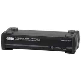 Aten Technologies VanCryst 2-Port DVI Dual Link Splitter with Audio-TAA Compliant, Audio Line In, Audio Line Out, DVI In, DVI Out