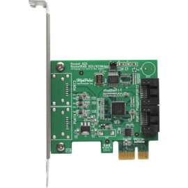 HighPoint Rocket 620 Dual Port SATA 6Gb/s PCI-Express 2.0 Host Adapter, Serial ATA/600, PCI Express 2.0 x1, Low-profile, Plug-in Card