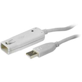 Aten Technologies ATEN 1-Port USB 2.0 Extender Cable-TAA Compliant, 39.37 ft USB Data Transfer Cable, First End: 1 x USB 2.0 Type A, Male, Second End: 1 x USB 2.0 Type A