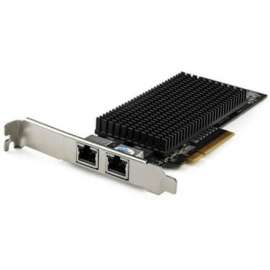 StarTech.com Dual Port 10G PCIe Network Adapter Card, Tehuti TN4010 10GBASE-T PCI Express 10GbE Multi Gigabit Ethernet 5 Speed NIC 2port, PCIe Network Adapter Card Dual NIC ports Network Interface Card 2x 10 Gbps RJ45 Ports Tehuti TN4010- 10GBASE-T / NBAS